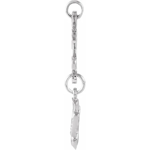 Huguenot Cross Pendant Sterling Silver 925 - Picture 2 of 4